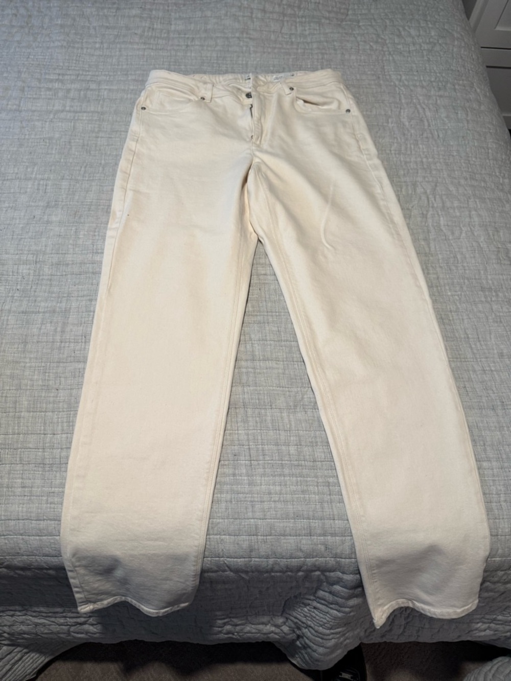 Jjill Classic Straight-Leg Cream Jeans